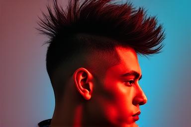 Bold mohawk style for music industry professional in Bed-Stuy